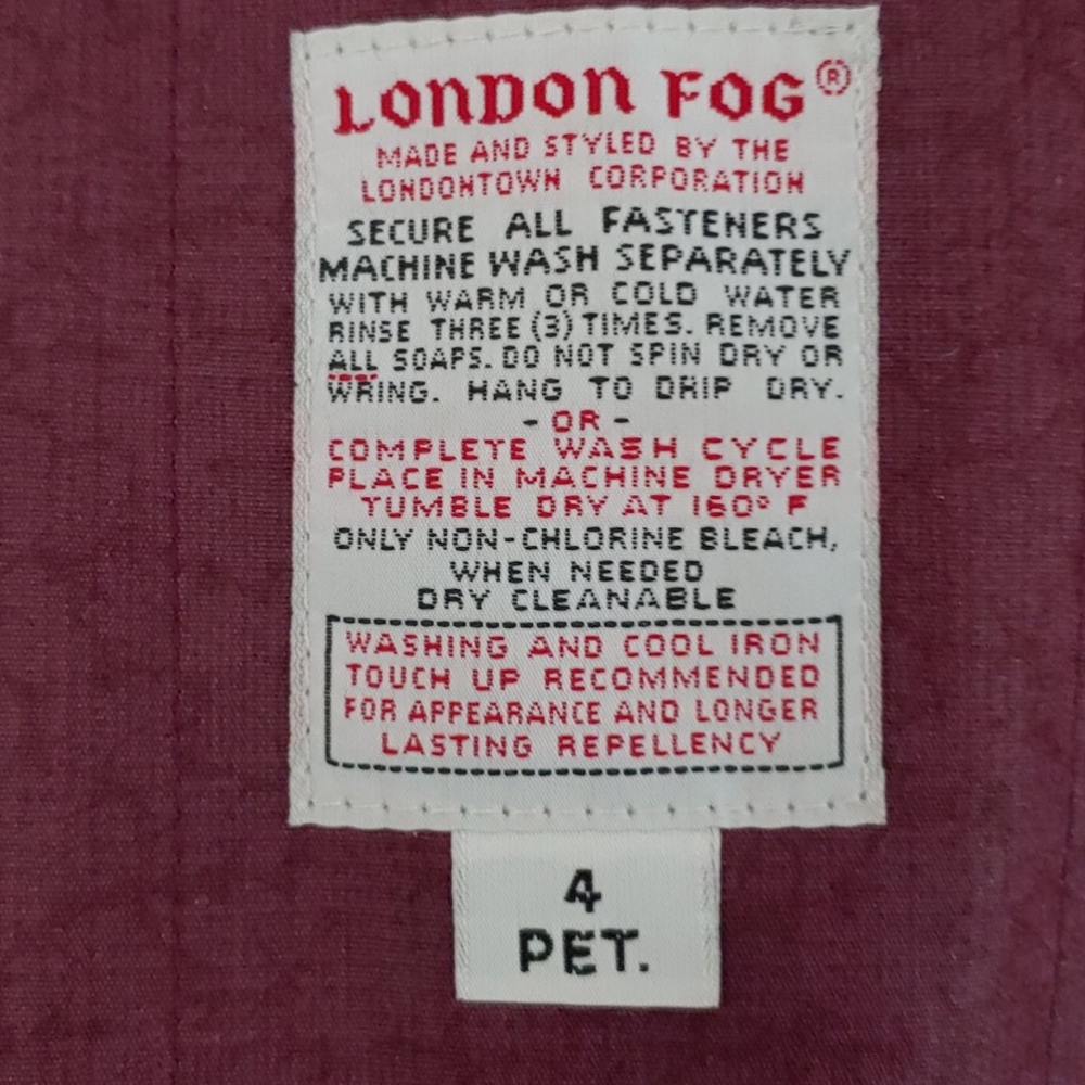 London Fog Ladies Size 4 Petite Trench Coat - Picture 2 of 7